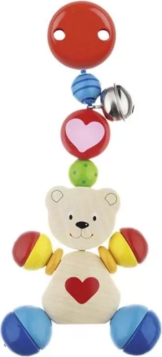 Jouet en bois Heimess avec clip ours - 1 pièce