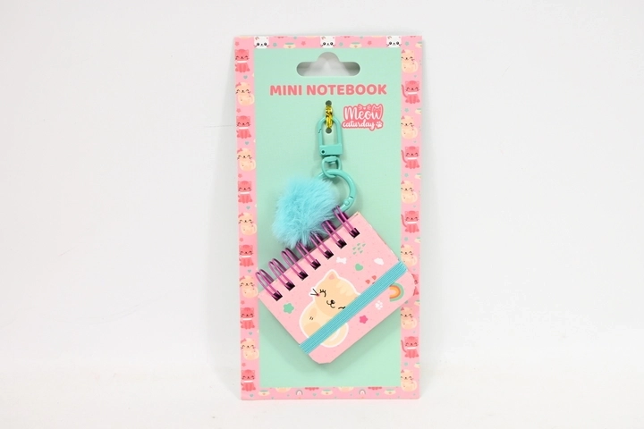 STNUX mini carnet en porte-clés turquoise - 1 pièce