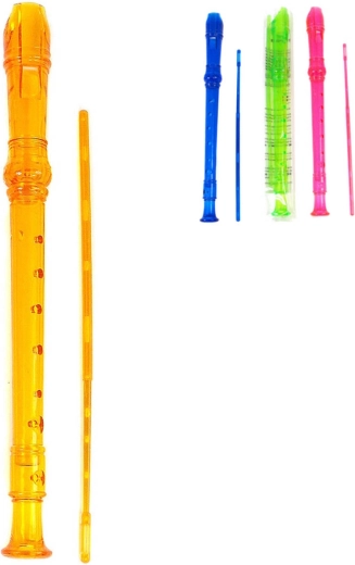 Flûte à bec transparente pour enfants Adar avec écouvillon - 1 pièce