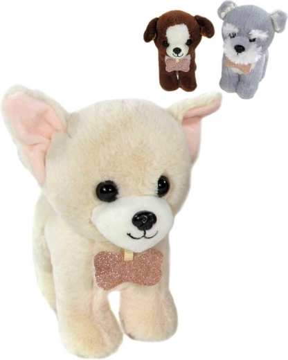 Chien en peluche avec son 20 cm à piles - 1 pièce