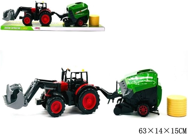 Tracteur avec machine agricole