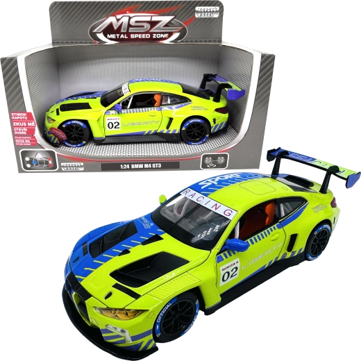 Modèle réduit métallique BMW M4 GT3 avec lumière et son