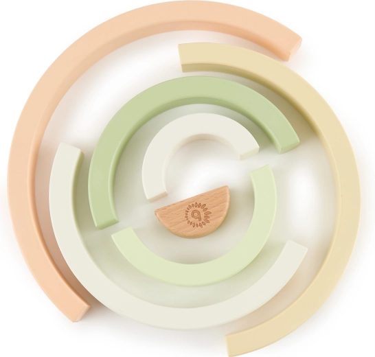 Arc-en-ciel empilable en bois Bieco pour enfants