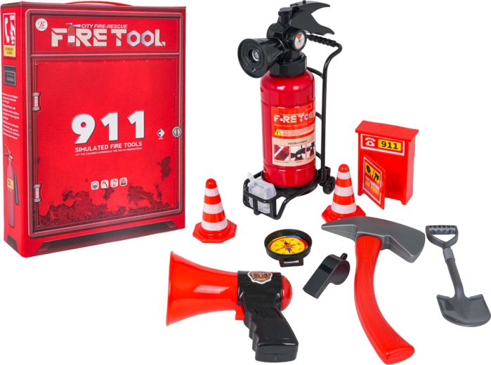 Ensemble de pompier pour enfants avec extincteur à brouillard d’eau