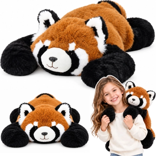 Panda rousse en peluche avec de longues pattes, 60 cm