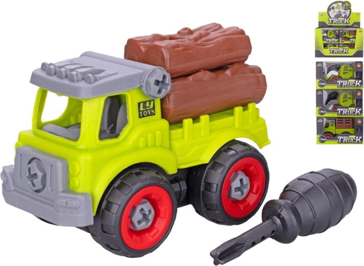 Voiture agricole à visser 11 cm – jouet en plastique démontable sans piles