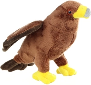 Aigle brun en peluche 16 cm