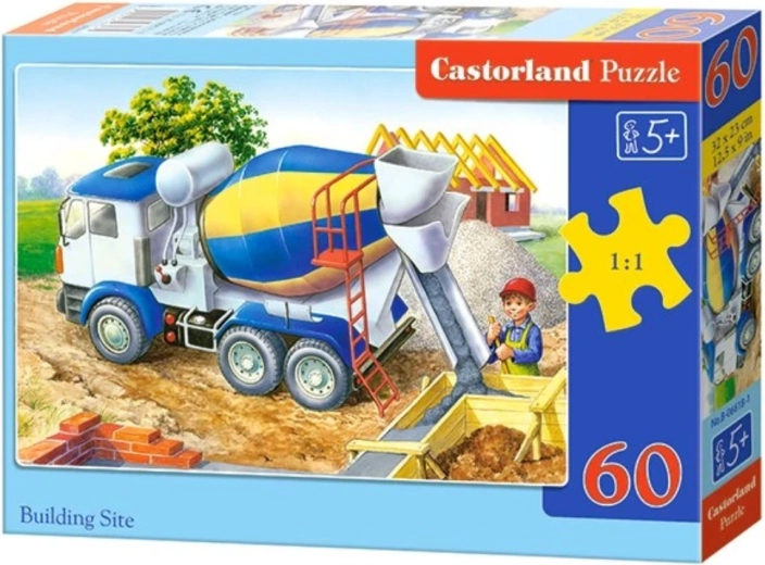 Puzzle pour enfants chantier de construction, 60 pièces