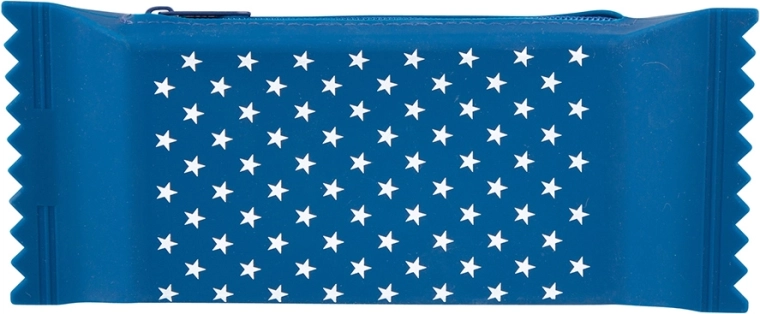 Trousse en silicone EASY MORNING bleu foncé avec motif étoiles