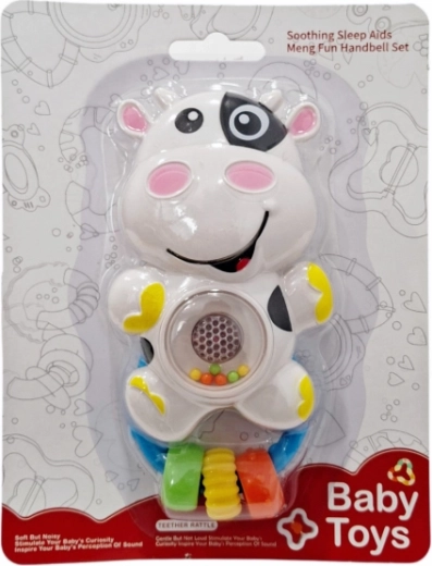 Hochet pour bébé vache avec lumière
