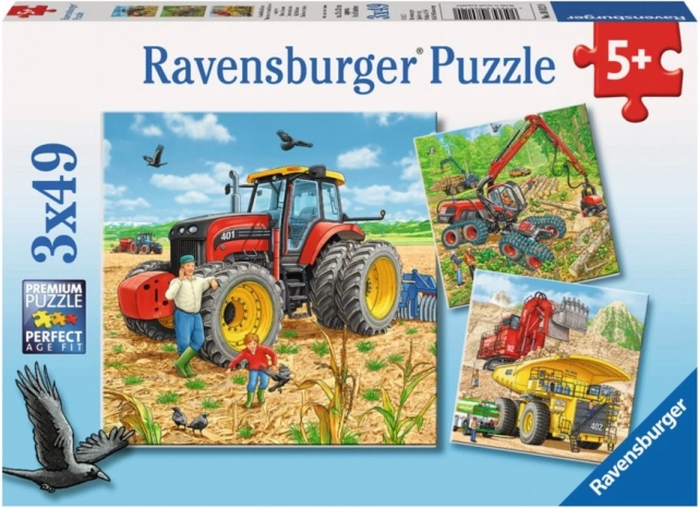 Ravensburger puzzle grandes machines 3x49 pièces