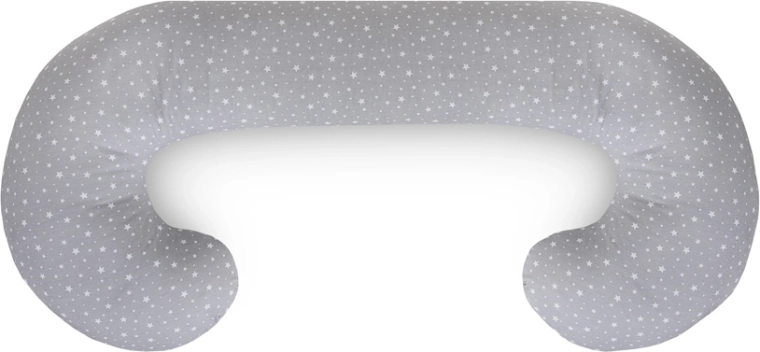 Oreiller d’allaitement et de grossesse Ceba Cebuška Duo jersey Grey Stars 300 cm