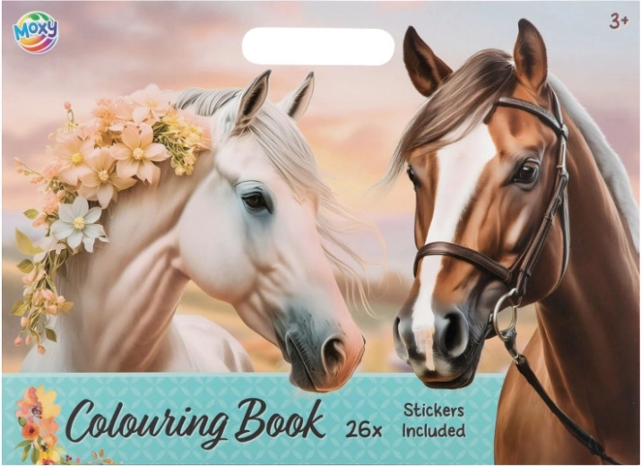 Coloriages avec chevaux et autocollants 26 × 35,5 cm, 25 feuilles