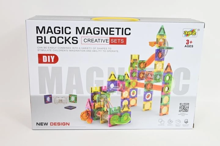 Jeu de construction magnétique – circuit de billes 126 pièces