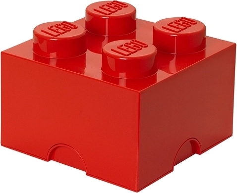 Boîte de rangement LEGO 2x2 – rouge