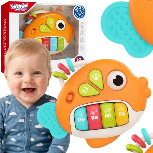 Woopie Baby poisson-piano interactif avec sons et lumière 18m+