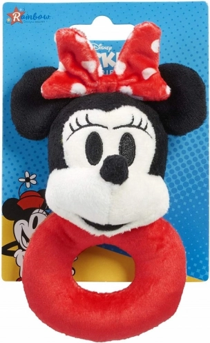 Hochet en peluche MINNIE – anneau doux pour bébés