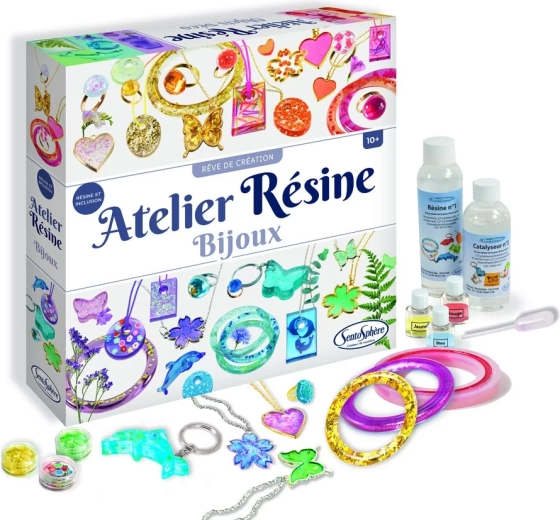 Sentosphere atelier de bijouterie pour fabriquer des bijoux en résine scintillants