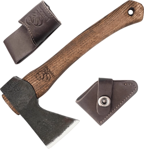 BeaverCraft AX1 hache bushcraft compacte avec étui en cuir