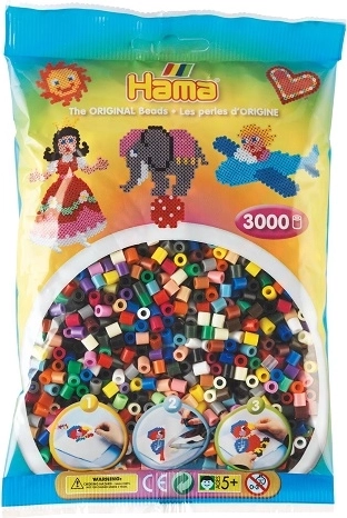 Perles Hama midi – mix coloré 3000 pièces
