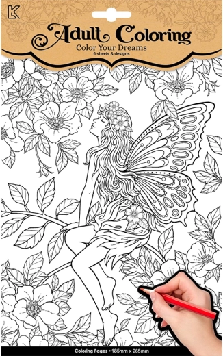 Livre de coloriage pour adultes – fées et libellules