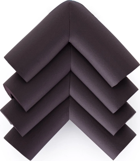 Protège-coins en mousse Feedo, marron, 4 pcs