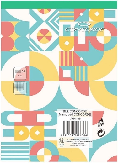 Bloc-notes CONCORDE A6 quadrillé, 50 feuilles