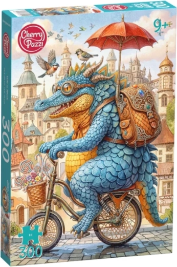 Puzzle Cherry Pazzi Lézard à vélo, 300 pièces