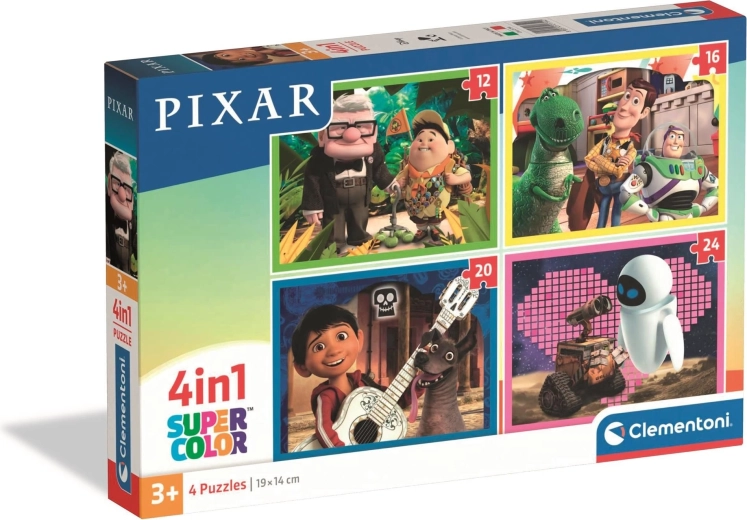 CLEMENTONI puzzle Pixar contes 4-en-1 (12, 16, 20 et 24 pièces)