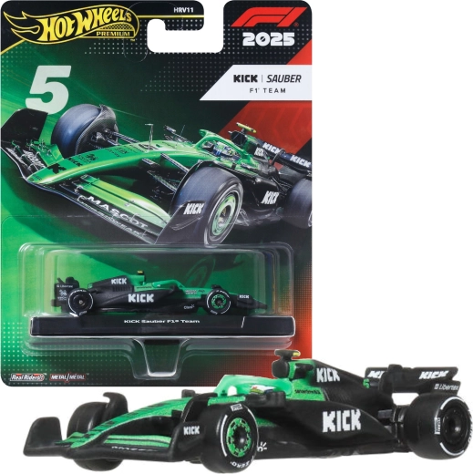 Hot Wheels Premium Formule 1 – voiture de course Sauber Gabriel Bartoleto #5 (2025)