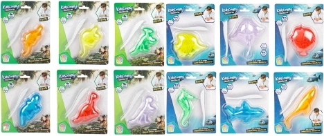 Petit slime avec des motifs de dinosaures et d’animaux marins