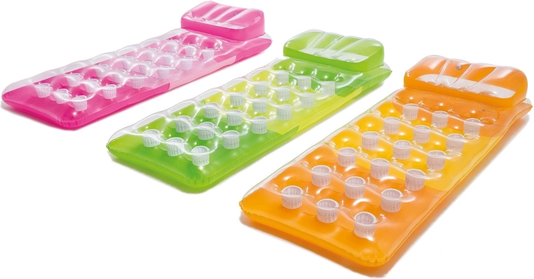 Matelas gonflable de piscine 188 × 71 cm Intex – orange