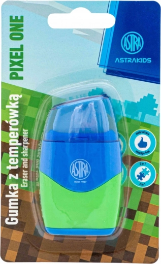 Taille-crayon avec gomme 2-en-1 ASTRA Pixel One