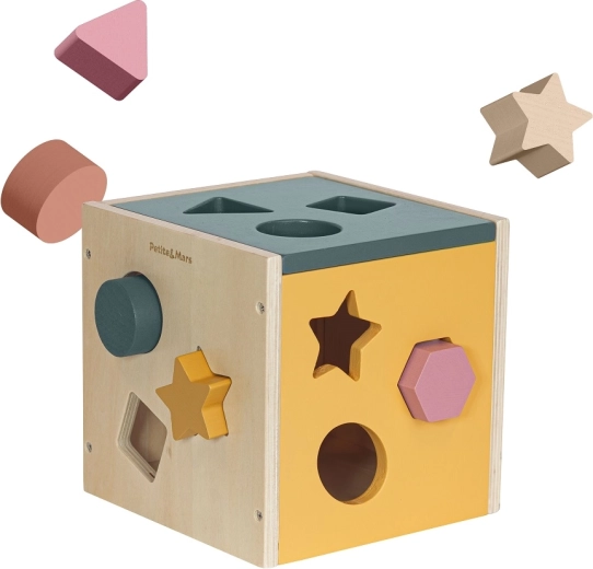 Cube de tri en bois Petite&Mars Gravity Wood of Mars Aurora Pink