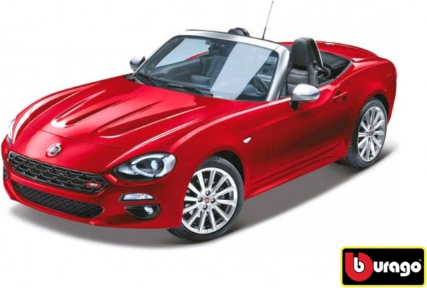 Bburago Fiat 124 Spider rouge 1:24 modèle