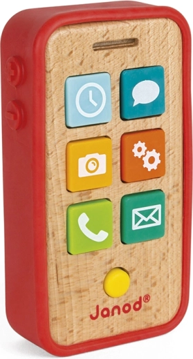 Téléphone portable en bois Janod pour enfants avec sons