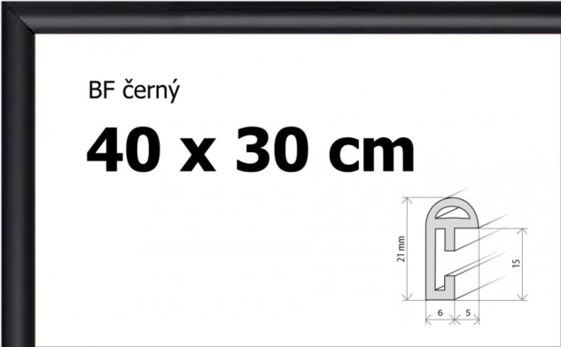 Cadre en plastique 40x30 cm noir