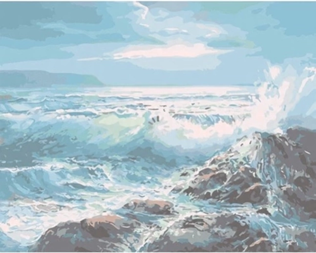 Norimpex Peinture par numéros Mer déchaînée 40 × 50 cm