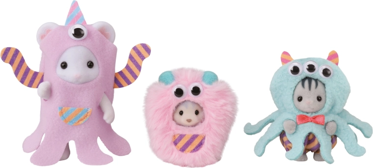 Sylvanian Families trio de bébés monstres – set de figurines en costumes