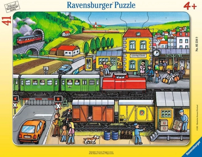 Puzzle Ravensburger À la gare 41 pièces