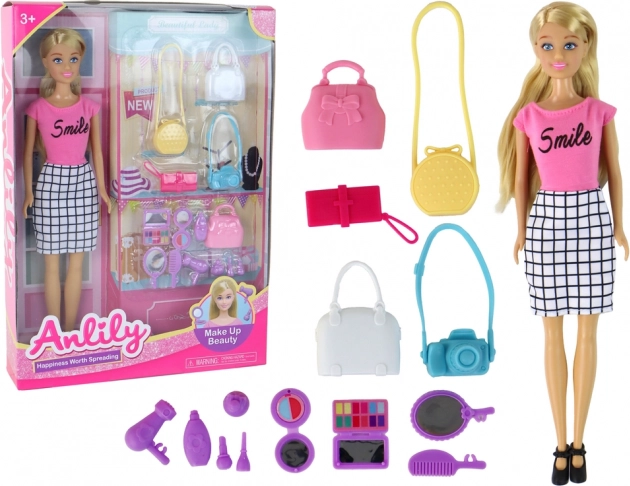 Poupée ANLILY – set de stylisme avec sacs à main et accessoires