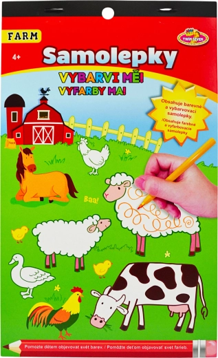 Autocollants à colorier Ferme pour enfants