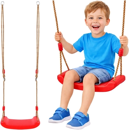 Balançoire en plastique pour enfants KRUZZEL rouge