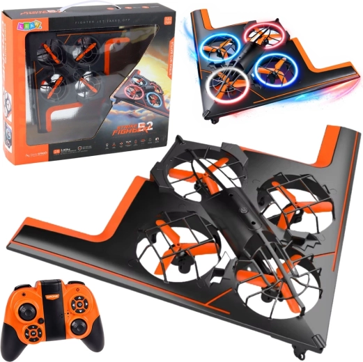 Drone RC quadricoptère avec éclairage LED et contrôle via application