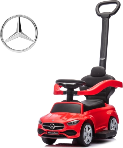 Porteur Milly Mally avec poignée de guidage Mercedes-Benz C-Class rouge