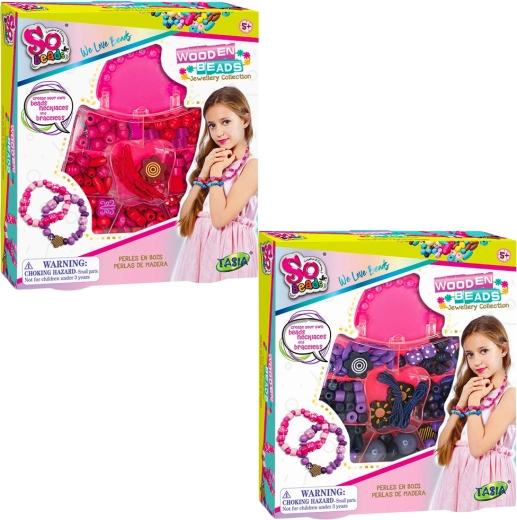 Tasia set de perles en bois pour bracelets, 2 variantes
