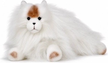 Chat persan blanc en peluche 35 cm
