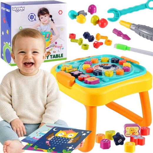 Woopie table éducative interactive 3 en 1 – atelier, tableau et apprentissage des chiffres