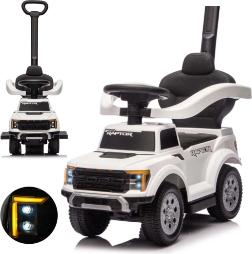 Porteur pour enfants Milly Mally avec poignée de poussée Ford F-150 3v1 blanc