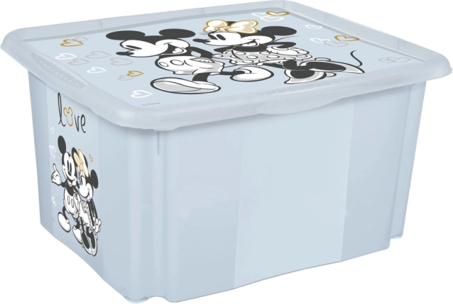 Boîte de rangement avec couvercle petite Mickey bleue